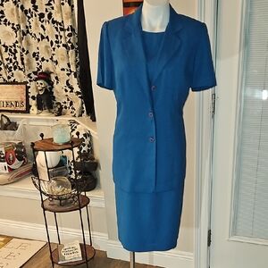 Plaza South Blue Blazer Dress Set